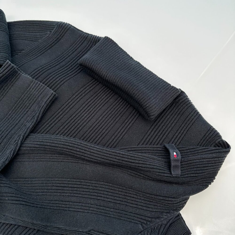 Tommy Hilfiger Women's Vintage Ribbed‎ Knit Turtleneck Sweater, Size Large, Navy
